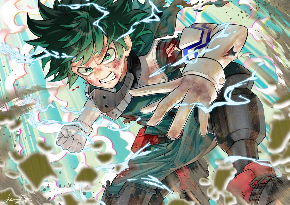 Tableau Boku No Hero Heros Charge Electrique