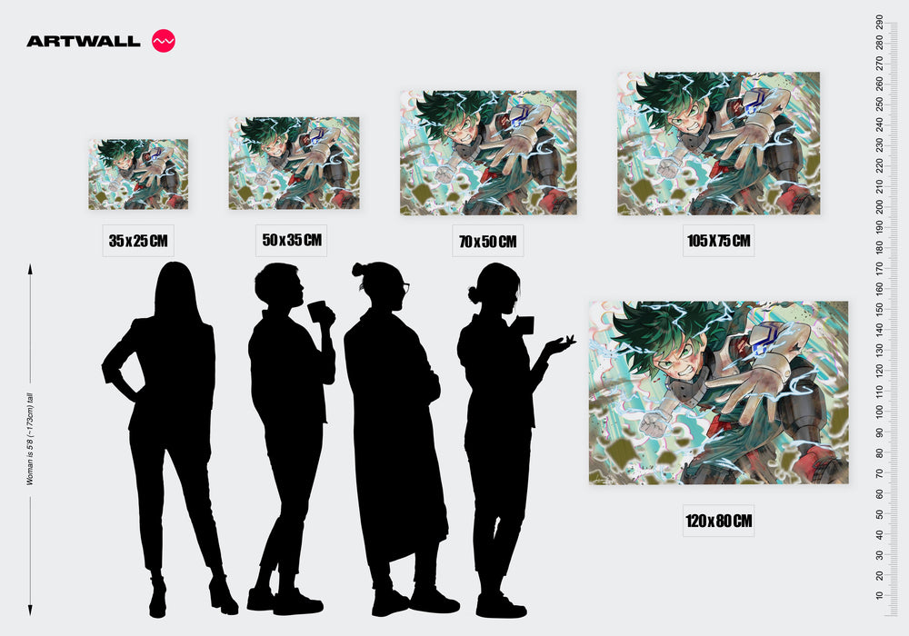 Tableau Boku No Hero Heros Charge Electrique