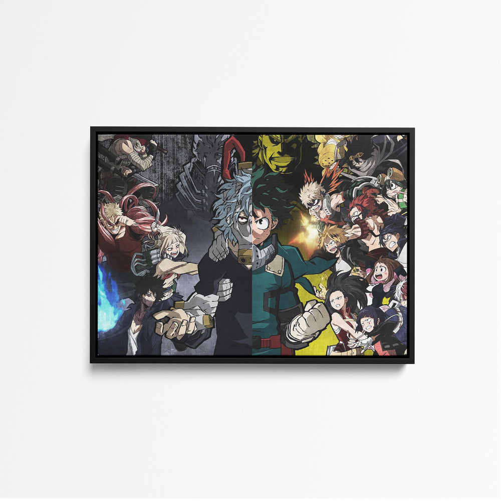 Tableau Boku No Hero Heros Contre Vilains