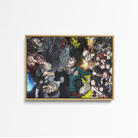 Tableau Boku No Hero Heros Contre Vilains