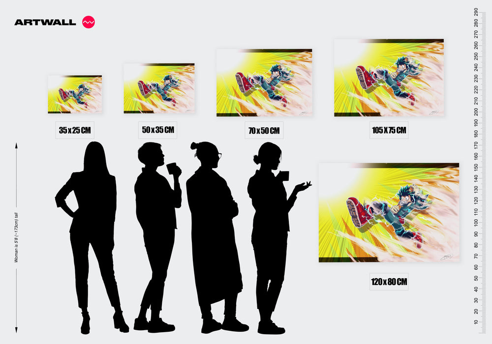 Tableau Boku No Hero Heros Electrisant Volant