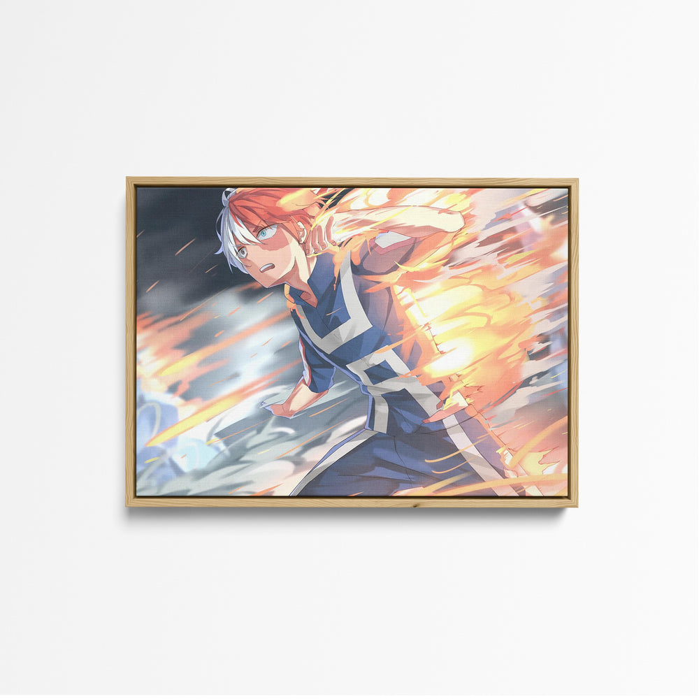 Tableau Boku No Hero Heros Enflamme