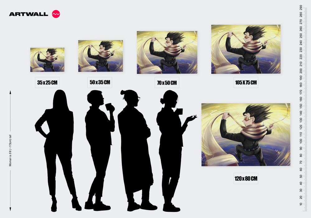 Tableau Boku No Hero Heros Flottant Ciel