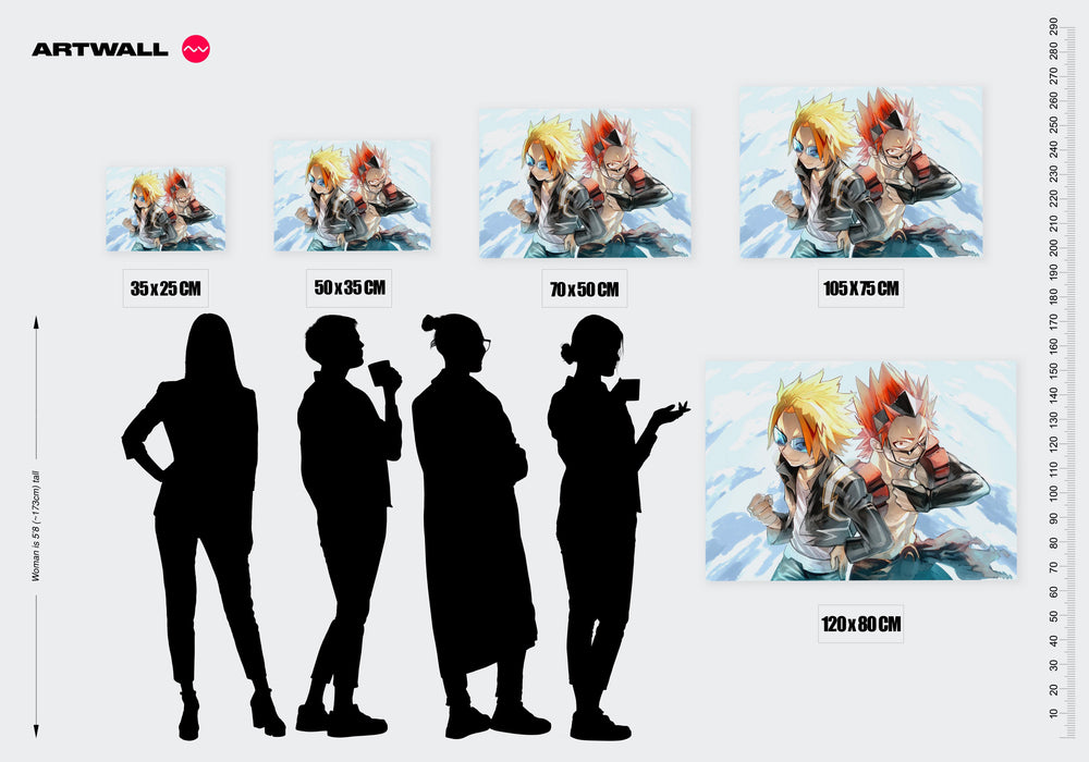 Tableau Boku No Hero Heros Optimistes Combattants