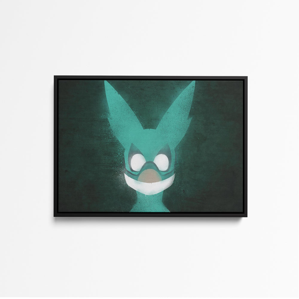 Tableau Boku No Hero Masque Vert Lumineux