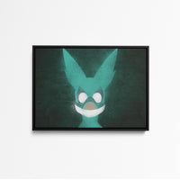 Tableau Boku No Hero Masque Vert Lumineux