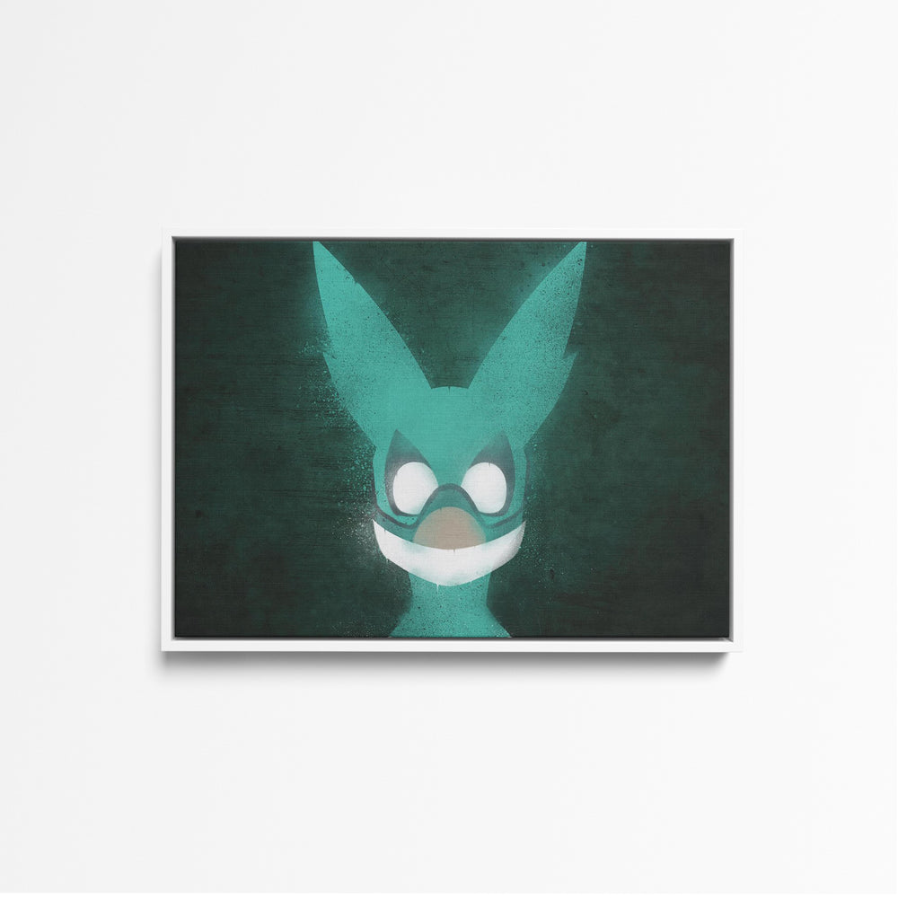 Tableau Boku No Hero Masque Vert Lumineux
