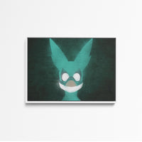 Tableau Boku No Hero Masque Vert Lumineux