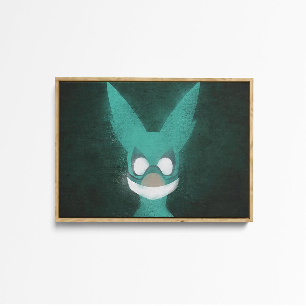 Tableau Boku No Hero Masque Vert Lumineux
