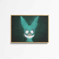 Tableau Boku No Hero Masque Vert Lumineux