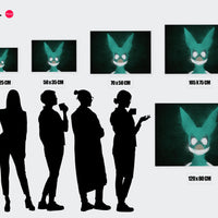 Tableau Boku No Hero Masque Vert Lumineux