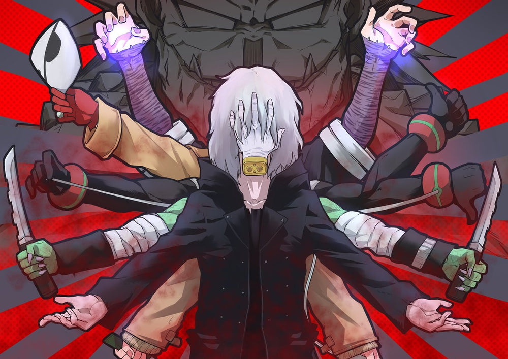 Tableau Boku No Hero Personnage Multibras Sombre