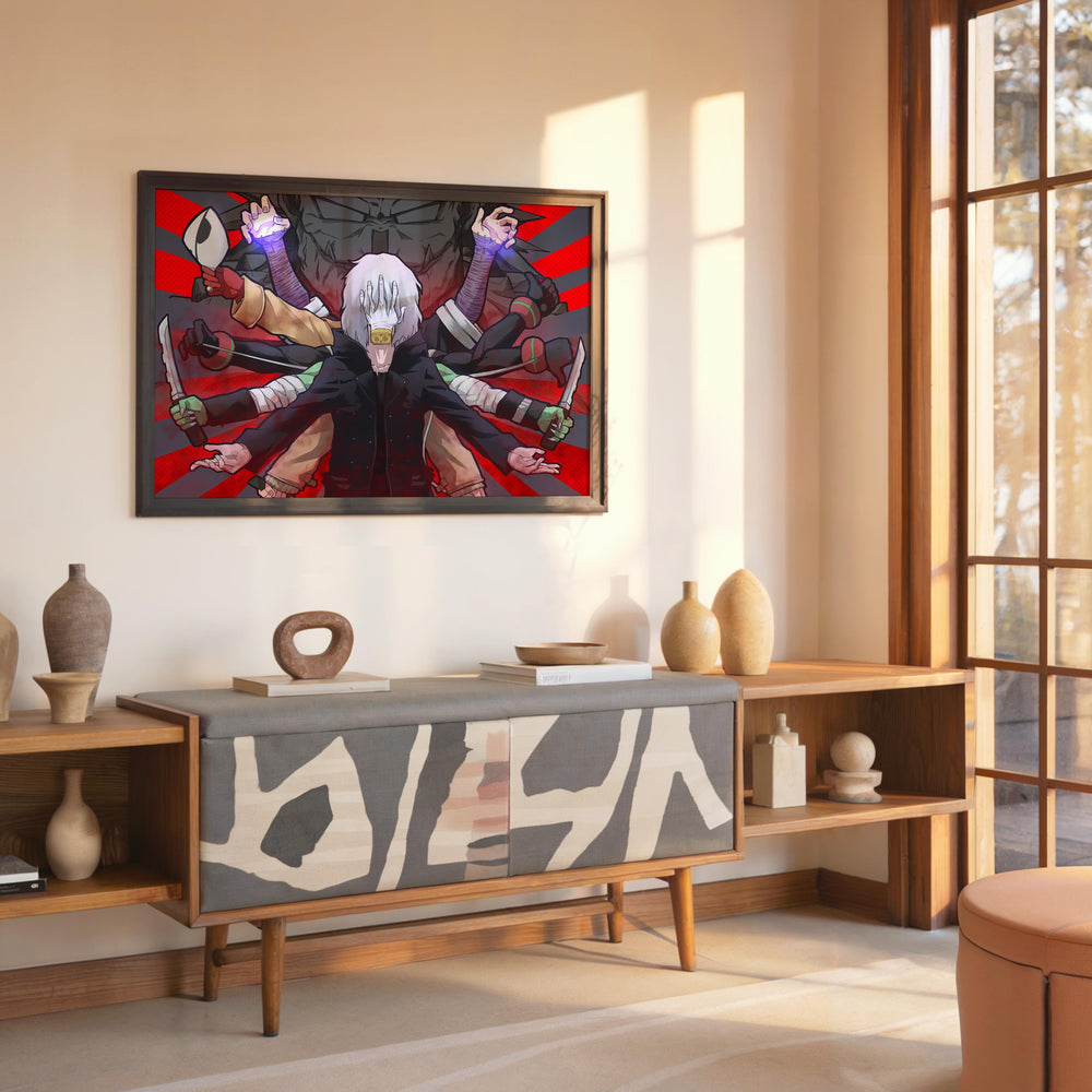 Tableau Boku No Hero Personnage Multibras Sombre