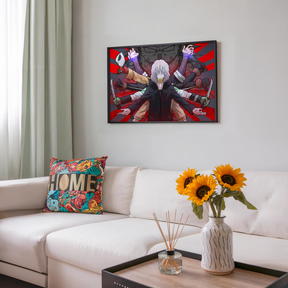 Tableau Boku No Hero Personnage Multibras Sombre