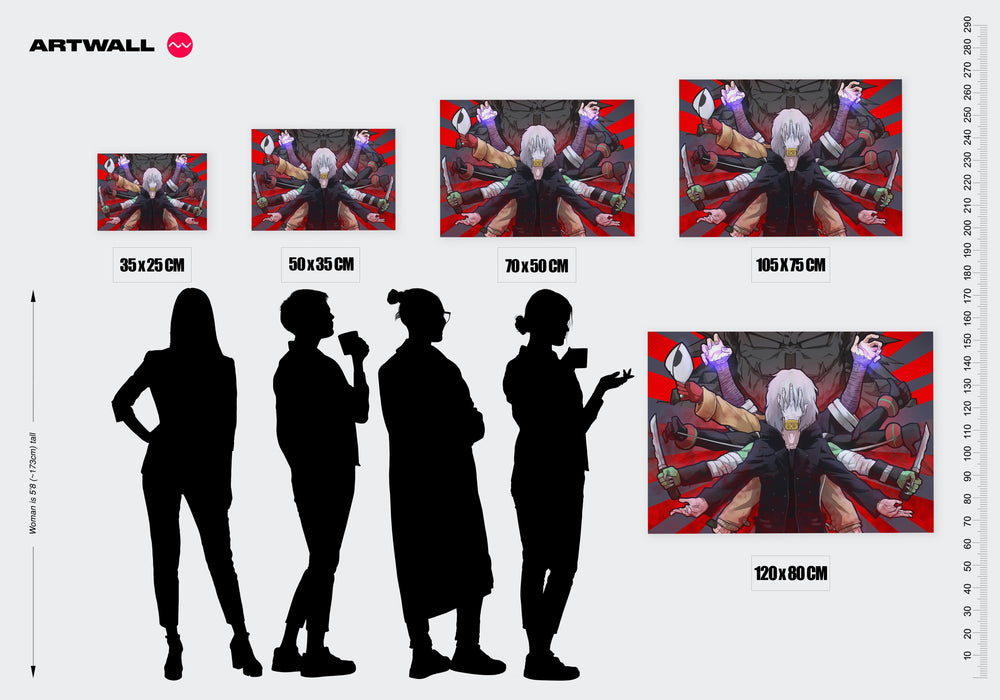 Tableau Boku No Hero Personnage Multibras Sombre