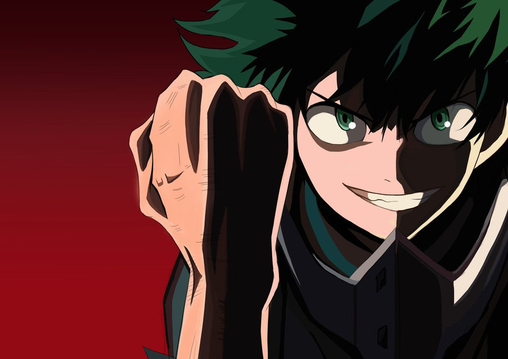 Tableau Boku No Hero Sourire Determine Poing