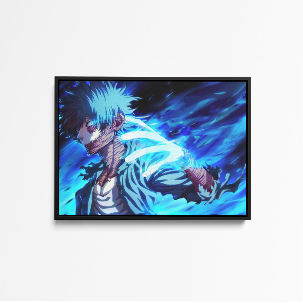 Tableau Boku No Hero Visage Flamboyant Bleu