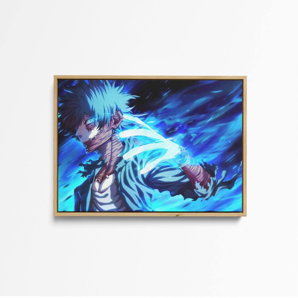 Tableau Boku No Hero Visage Flamboyant Bleu
