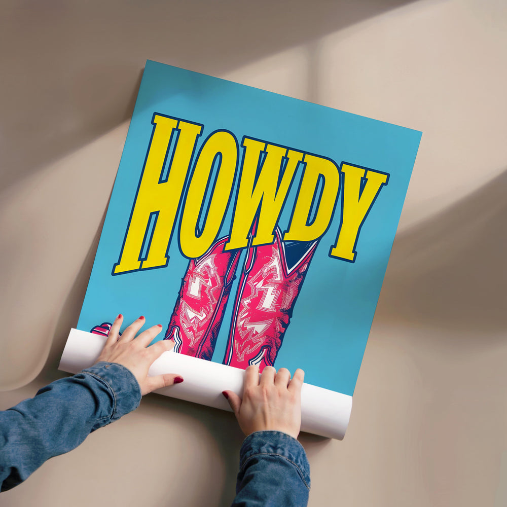 Tableau Cowboy Howdy Moderne