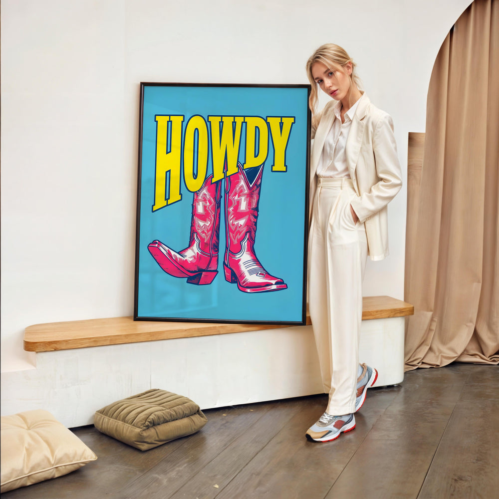 Tableau Cowboy Howdy Moderne