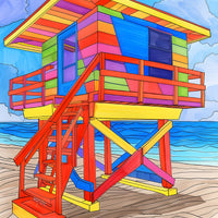 Tableau Plage Coloree