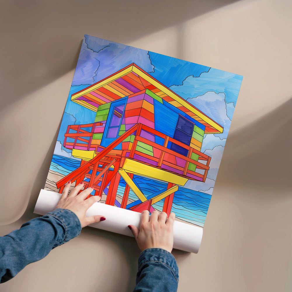 Tableau Plage Coloree