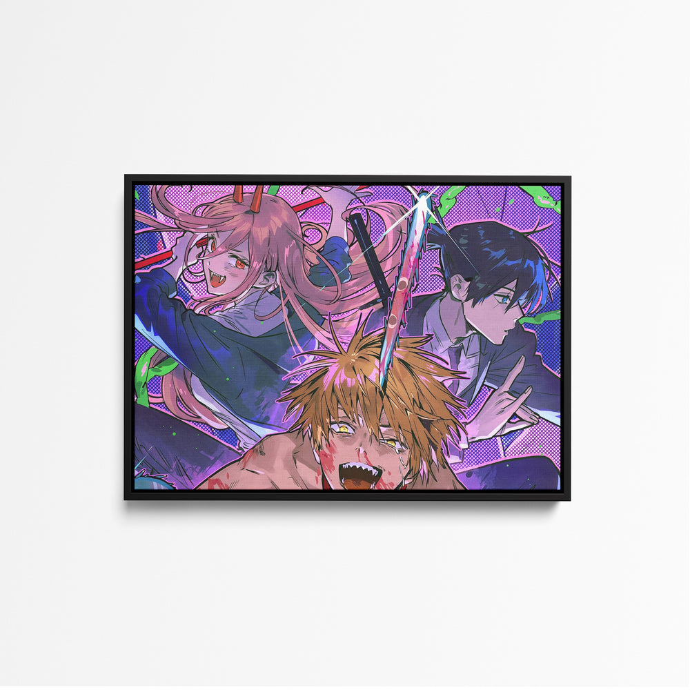Tableau Chainsaw Man Dechainement Sanguinaire Expressif