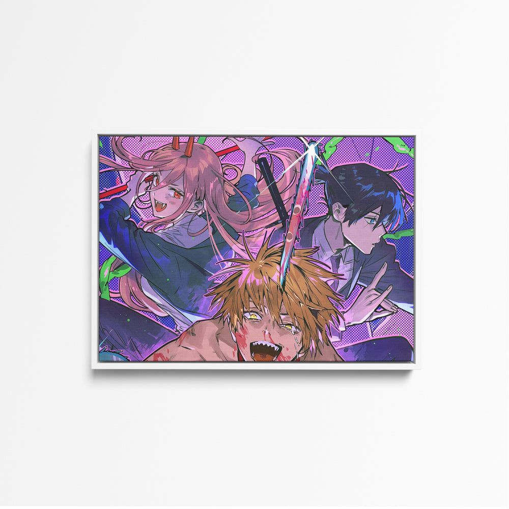 Tableau Chainsaw Man Dechainement Sanguinaire Expressif