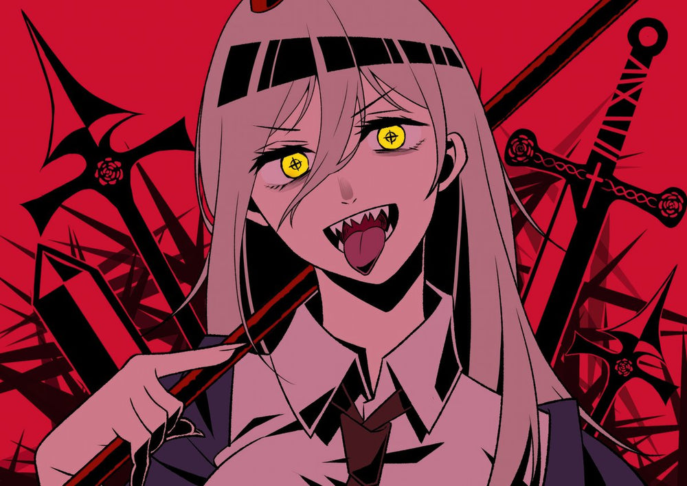 Tableau Chainsaw Man Demon Aux Epees