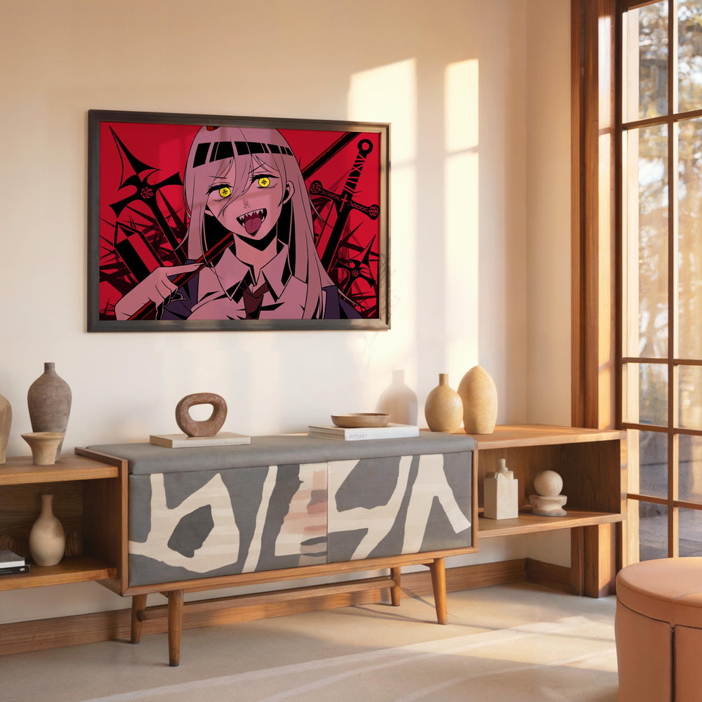 Tableau Chainsaw Man Demon Aux Epees