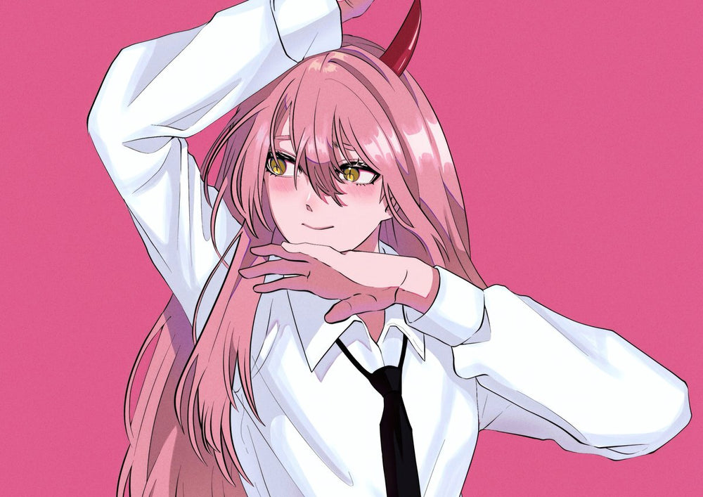 Tableau Chainsaw Man Demon Sourire Elegant