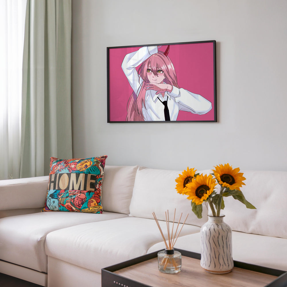 Tableau Chainsaw Man Demon Sourire Elegant
