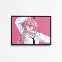 Tableau Chainsaw Man Demon Sourire Elegant