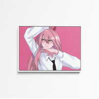 Tableau Chainsaw Man Demon Sourire Elegant