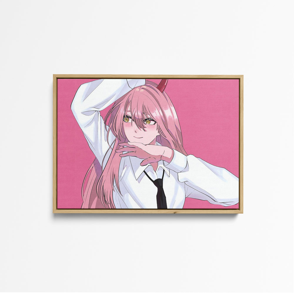 Tableau Chainsaw Man Demon Sourire Elegant