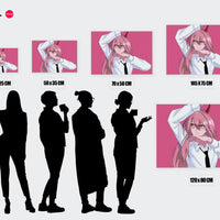 Tableau Chainsaw Man Demon Sourire Elegant