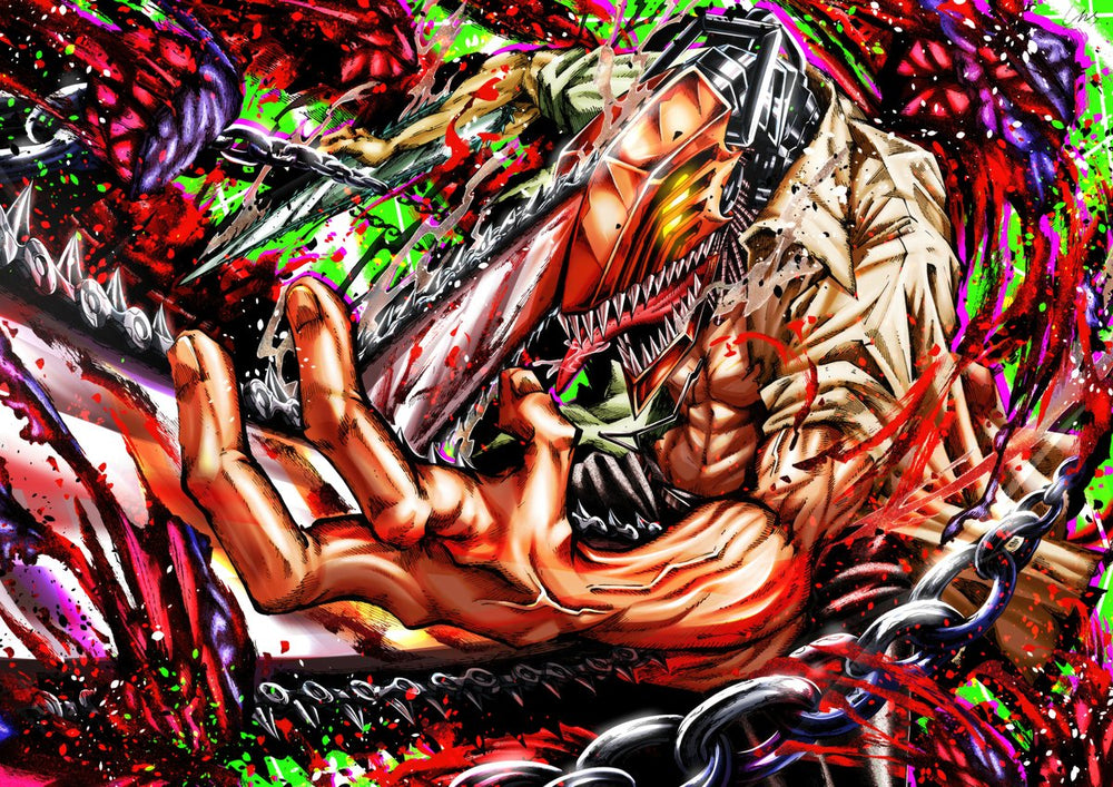 Tableau Chainsaw Man Demon Tronconneuse Enrage