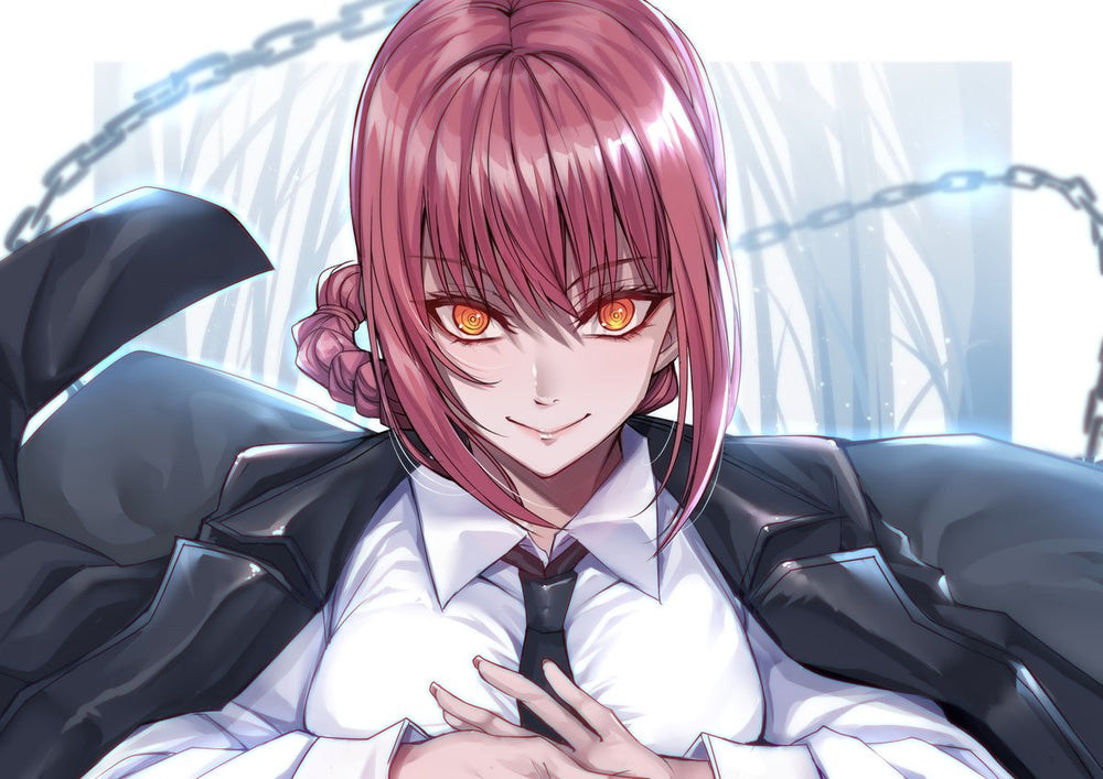 Tableau Chainsaw Man Femme Yeux Flamboyants