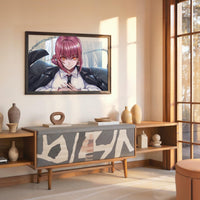 Tableau Chainsaw Man Femme Yeux Flamboyants