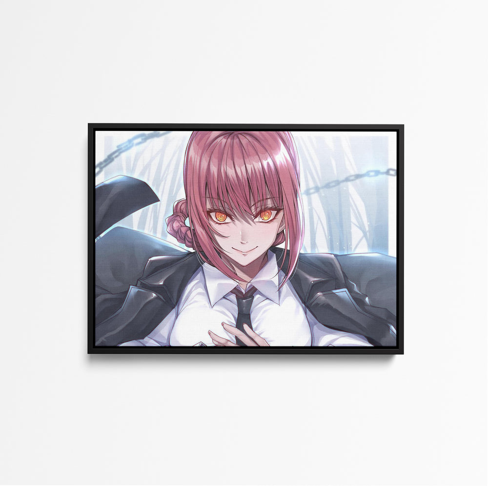 Tableau Chainsaw Man Femme Yeux Flamboyants