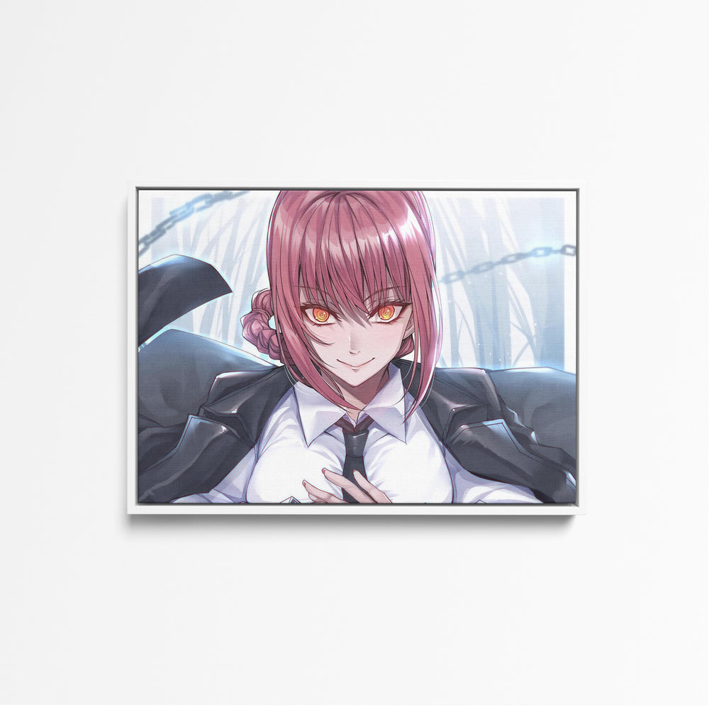 Tableau Chainsaw Man Femme Yeux Flamboyants