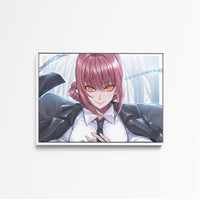 Tableau Chainsaw Man Femme Yeux Flamboyants