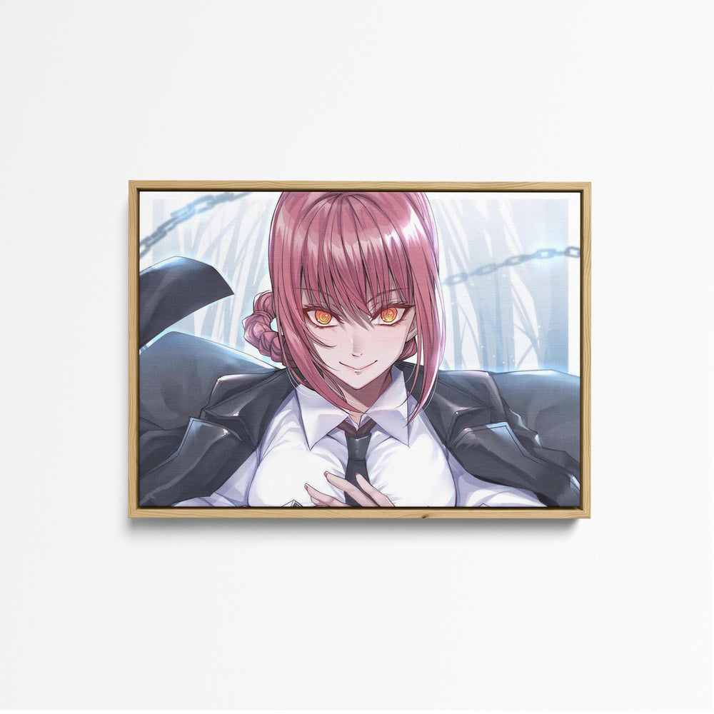 Tableau Chainsaw Man Femme Yeux Flamboyants