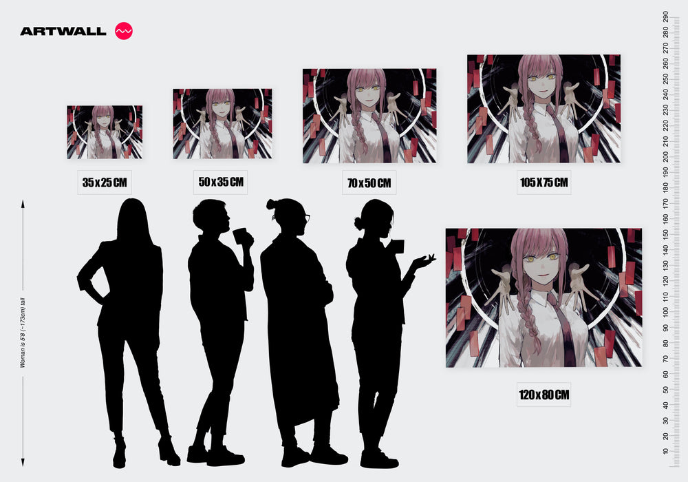 Tableau Chainsaw Man Jeune Fille Hypnotique