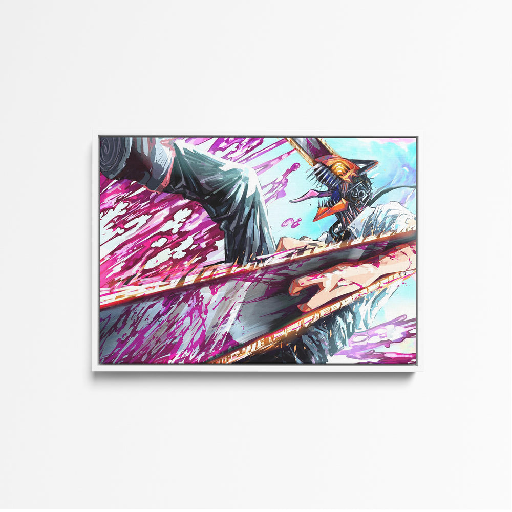 Tableau Chainsaw Man Lame Sanguinolente
