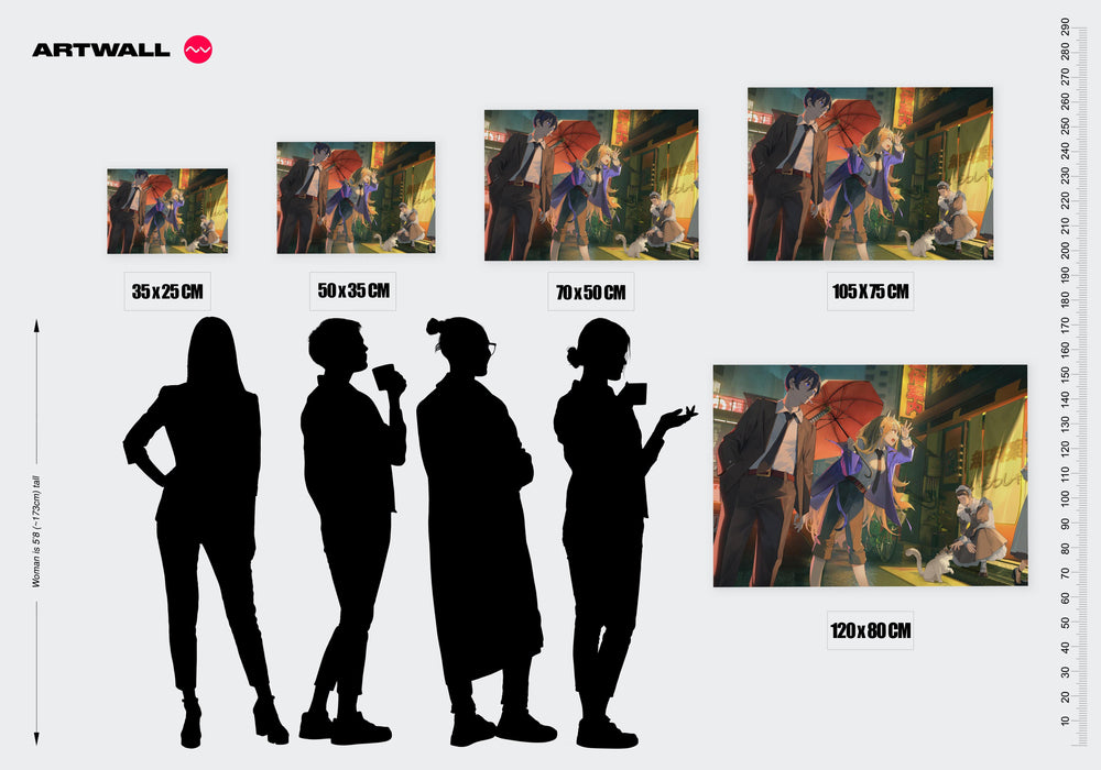 Tableau Chainsaw Man Rue Nocturne Animee
