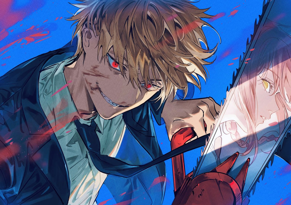 Tableau Chainsaw Man Sourire Sanguinaire Tranchant