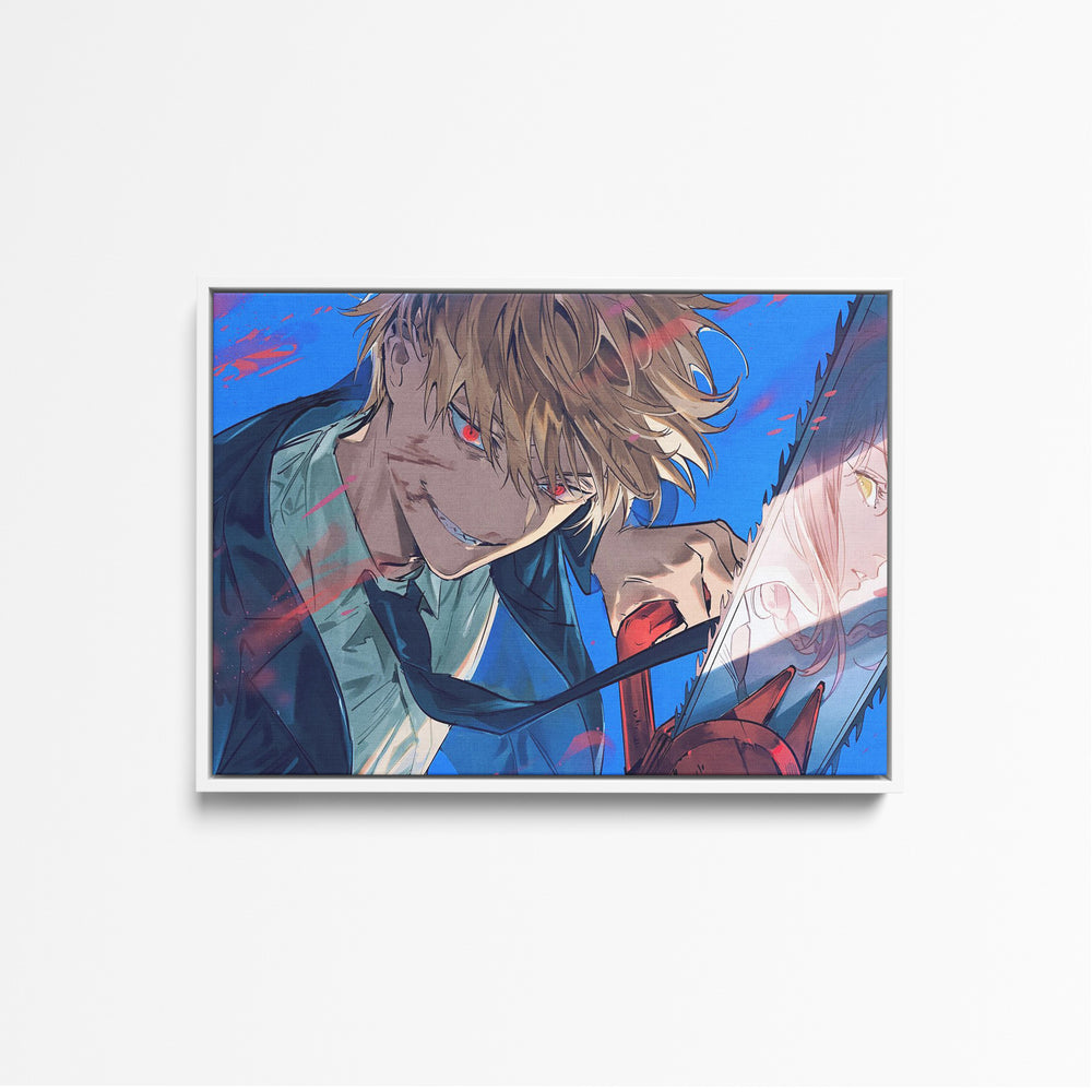 Tableau Chainsaw Man Sourire Sanguinaire Tranchant