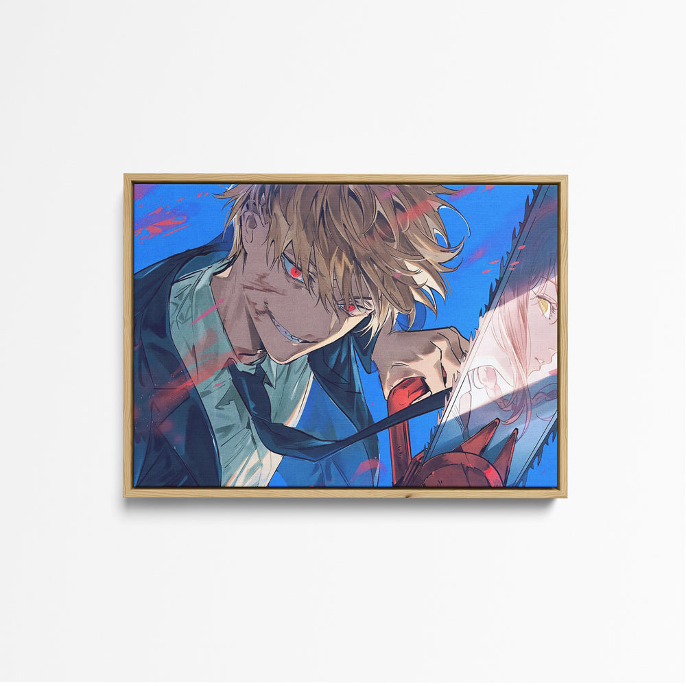 Tableau Chainsaw Man Sourire Sanguinaire Tranchant
