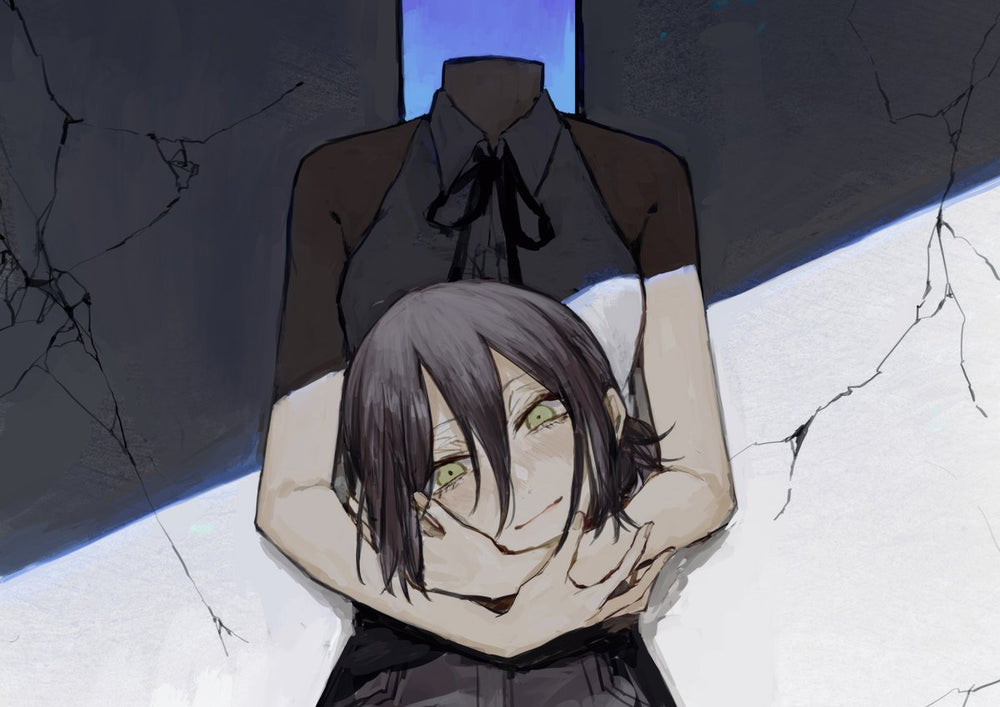 Tableau Chainsaw Man Tete Saisissante